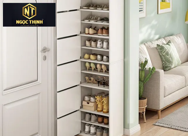 Xưởng Nội Thất Ngọc Thịnh Long Thành - Biên  Hòa - Tủ giày dép gỗ - TGNT08